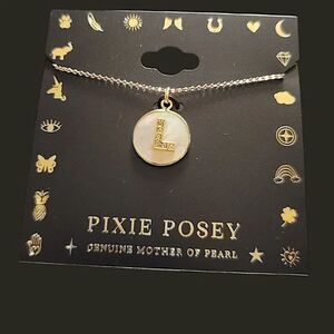 Pixie Posey "L" Intial Necklace
